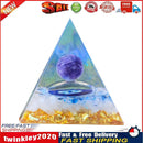 Orgonite Pyramid Peridot Chakra Healing Crystal Energy Generator Craft (C) Newly