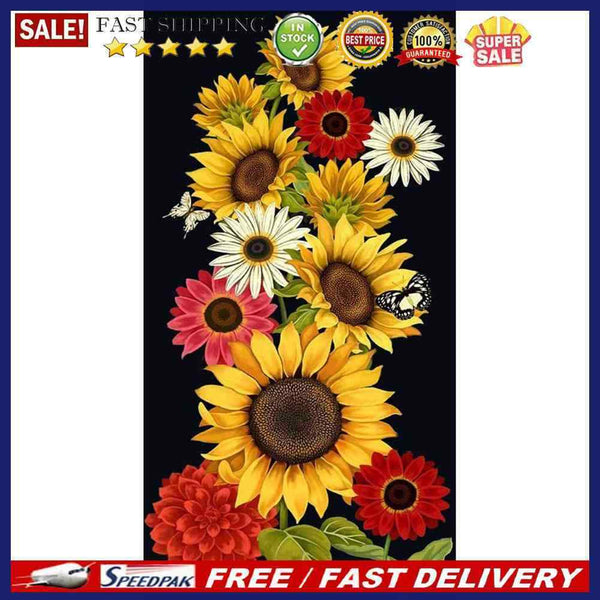 2xDIY Diamond Painting Full Round Drill Sun Flowers Picture of Rhinestone