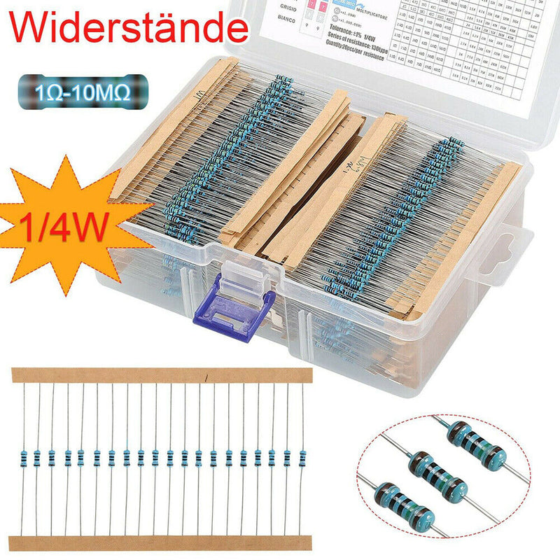 2600pcs Resistor Kit PTC UHF 0.25W Resistors Assorted Pack Kit Electronic Tools