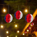 Union Jack Honeycomb Balls Queens Jubilee GB Party Events Hanging Decor x1