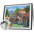 Oil Paint by Numbers Downtown Scene Canvas Artwork Living Room Picture Decor Kit