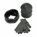Knitted Neck Warmer Winter Warm Fleece Scarf Hat Scarf Gloves Set Beanie Cap