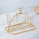 Rack Metal 6 Hook Coffee Cups Stand Mug Rack Mug Cup Holder Storage Rack Holder