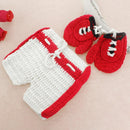 Baby Photography Prop Knitted Soft Newborn Boxing Gloves Pants Outfits