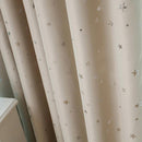 Full Blackout Shading Stars Bedroom Balcony Curtains Hook Grommet Purdah(1)