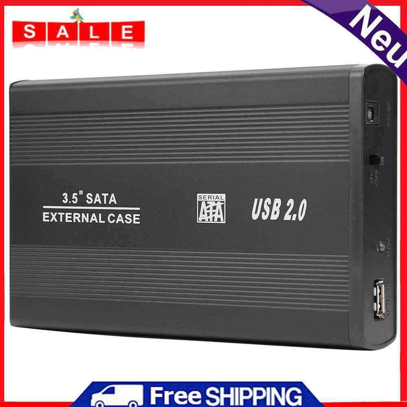 Hard Disk Drive Cover USB2.0 to SATA 3.5"" 480Mbps External SSD HDD Enclosure