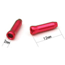 50pcs Bike Cable End Caps Aluminum Alloy Brake Shifter Cable Tips (Red) Newly