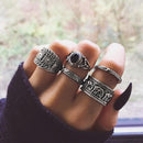 European Punk Rhinestone Multi-Styles Boho Geometric Knuckle Ring Women Jewelry