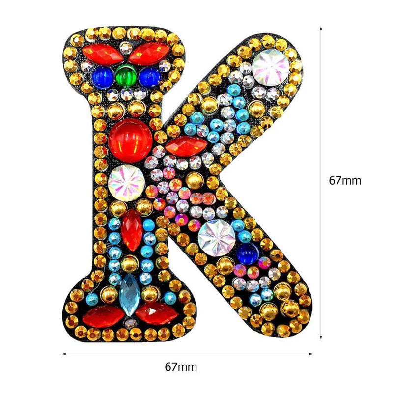 DIY Key Chain Diamond Painting Letters Women Bag Keyring Pendant Gift (K) Newly