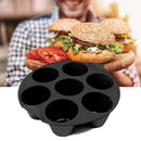 Silicone Air Fryer Mold 7-Cavity Cupcake Muffin Baking Cups Cake Pan (18cm)