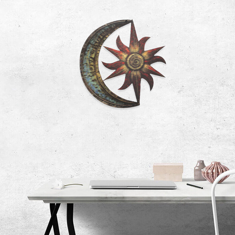 Celestial Sun Star Metal Wall Art Craft Waterproof Durable Home Hanging Dec