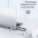 Reader USB Type-C Hub Docking Station Rj45 Ethernet 4K Dual HDMI For Laptop PC
