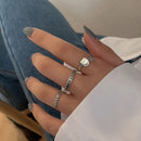 Adjustable Lovely Knuckle Ring Lucky Cat Open Ring Chinese Characters