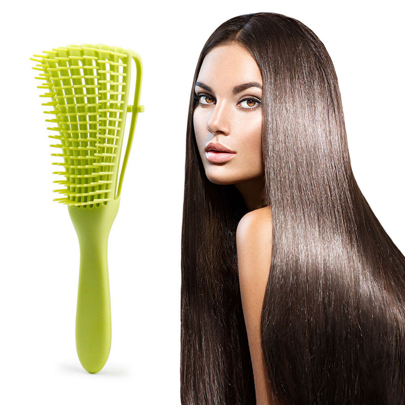 Detangling Hair Brush Massage Wet HairComb Detangler Hairbrush (Olive Green