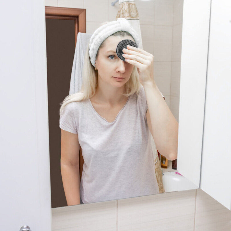 Wash Face Microfiber Puff Double Layer Round Makeup Cleansing Cotton Towel To