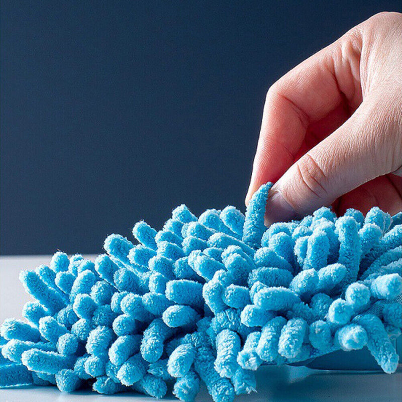 Retractable Kitchen Floors Cleaning Triangle Mop for Glass Wall (Blue) Newly