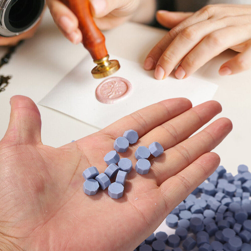 200pcs Blue Sealing Wax Beads Sealing Stamp Wax for Envelope Wedding Invitation