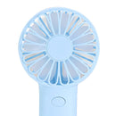 USB Mini Wind Power Handheld Fan Portable Summer Small Cooling Fan (Blue)