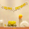 Daisy Flower Happy Birthday Banner Cloth/Paper Made DIY Decor Home Flower K3X7