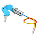 2 Wire Key Ignition Switch Lock Motorcycle Go Kart Electric Scooter Bike M0Y4