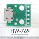 10pcs USB to DIP Adapter Board Pin Board Micro USB Female to DIP Converter