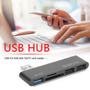 5 in 1 USB HUB Splitter Converter 5Gbps 3 USB 3.0 SD TF Card Reader Adapter