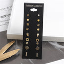 Girls Simple Small Earrings Set Geometric Stud Earrings Tiny Ear Studs Mixed