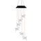 Yard Patio Wind Chime Hummingbirds Solar Chime LED Crystal Dog Discolored