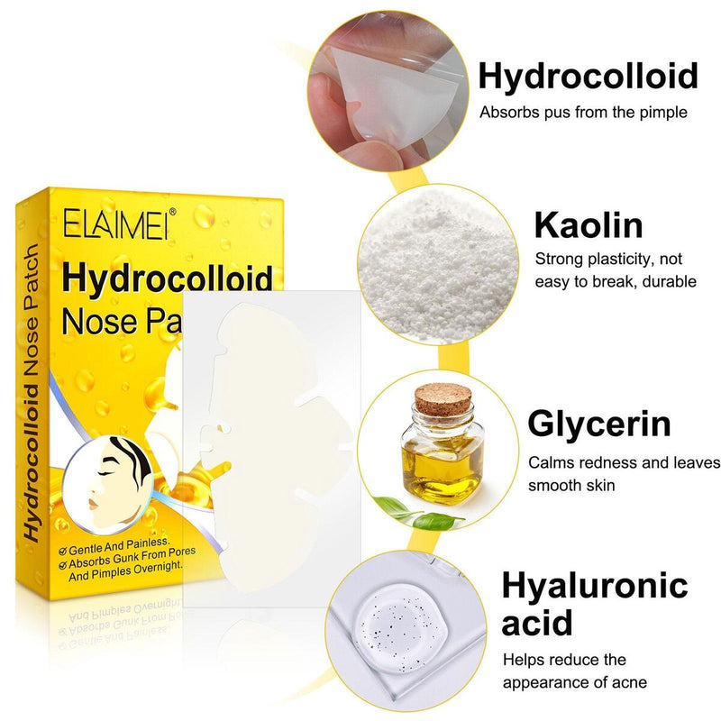 Hydrokolloid-Nasenpads, Akne absorbierende Stirn, Nase, Kinn, Schrumpfporen;