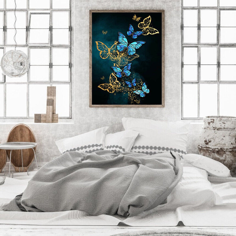 DIY Hand Painted Paint By Numbers Oil Canvas Pictures Artwork Butterfly Kit G