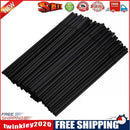 2XDrinking Straws Stripe Colourful Plastic Drinking Straws (100 Pack Black)