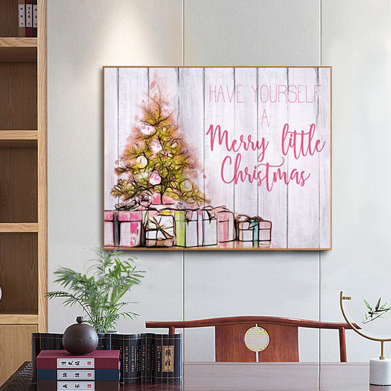 DIY Handpaint Paint By Numbers Oil Canvas Pictures Christmas Gift Kit Wall Decor
