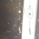 Crystal Ball Iron Ring Hanging Pendant Home Garden Decor (17)