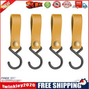 S-Shaped PU Leather Hanging Hooks Storage Rack Hook Keychain Curry (4pcs)
