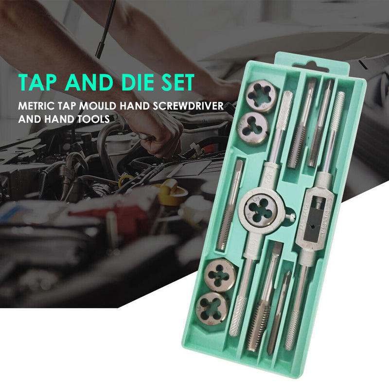 Multi-function Screw Tap Die Set Thread Cutting Tapping Hand Tool (12pcs)