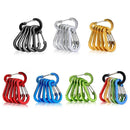 6pcs Outdoor Camping Carabiner Climbing Quick Hanging Buckle (Royal Blue)