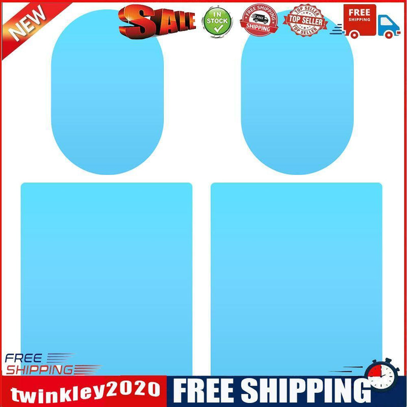 4pcs/set Car Side Mirror Window Protective Films Anti Fog Rainproof Films