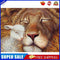 Lamb and Lion Oil Paint By Numbers Kit DIY Acrylic Painting on Canvas Arts