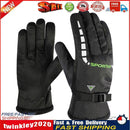 Winter Men Warm Windproof Ski Fleece Gloves with Buckle Thickened (Green) Newly