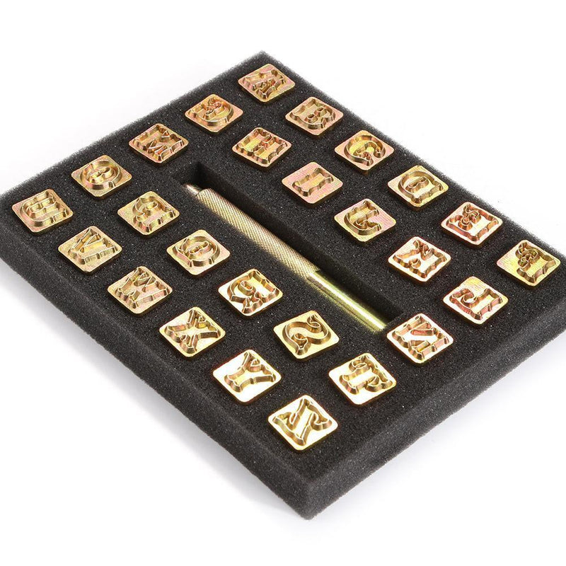 26pcs Steel Printing Punch Alphabet Letter Stamp Set Metal Leather Tools Newly