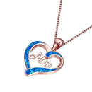 Mum Necklace Love Heart Crystal Chain Mother's Day Jewellery Birthdays A8J8