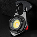 Multi-function COB LED Flashlight Rechargeable Keychain Camping Emergency Lig