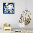 5D Diamond Painting Kit Flower Wolf Full Round Drill Rhinestone DIY Wall Ar