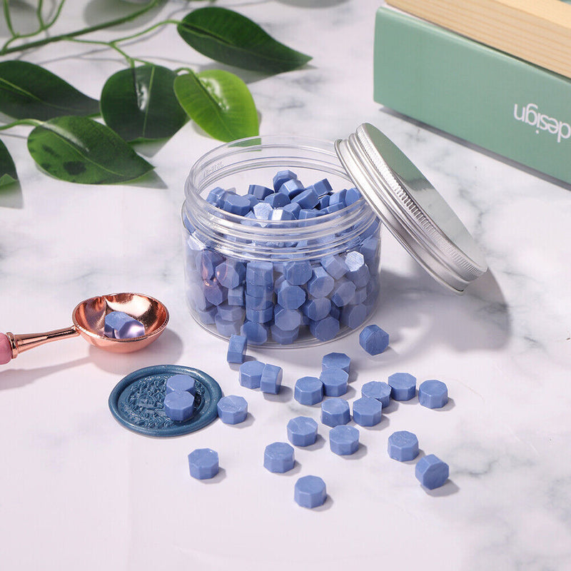 200pcs Blue Sealing Wax Beads Sealing Stamp Wax for Envelope Wedding Invitation