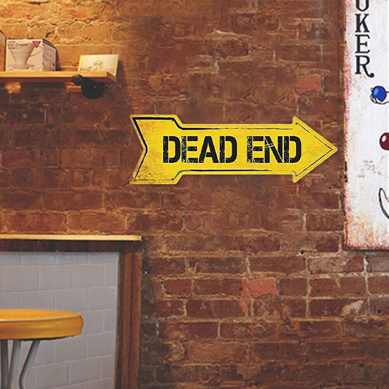 Arrow DEAD END Retro Metal Plate Tin Sign Poster Plate Home Decor Iron Painting