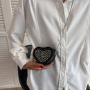 Fashion Rhinestone Shoulder Bag PU Chain Ladies Girl Small Phone Purse Handbags