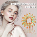 Telephone Wire Elastic Hairbands Women Ponytail Holder Hair Ties (Yellow)