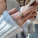 Romantic Fashion Drop Glaze Open Finger chain Dripping Oil Adjustable Open Ring