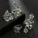 Stackable Knuckle Rings Set Midi Rings Set Stack Rings Hollow Carved Flowers