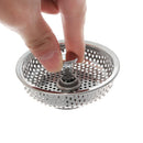 Steel Stuff Cover Colander Sink Strainer Food Hair Stopper Plug Filter Basket